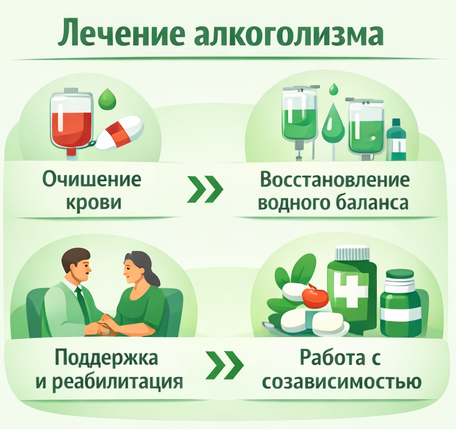 лечение алкоголизма в Алатыре этапы